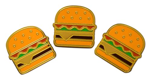 Image of Novel Merk Ice Cream, Pretzel, Pizza & Food Lapel Pin, Hat Pin & Tie Tack Set - with Clutch Back