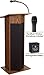 Oklahoma Sound M111PLS-MO/LWM-5 Mobile Power Plus Lectern with Rechargeable Battery and Wireless Handheld Microphone, Medium Oah, 30 Watts Power Output, Ideal for Mid-Sized Audiences Up to 900