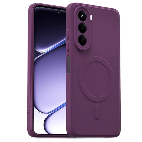 Image of Hupshy Back Cover for OnePlus Nord CE 6 Lite 5G Soft Matte Silicone Mag-Safe Design (Mag-Safe Not Support) Camera Protection | Slim Fit Bumper Cover (Purple)