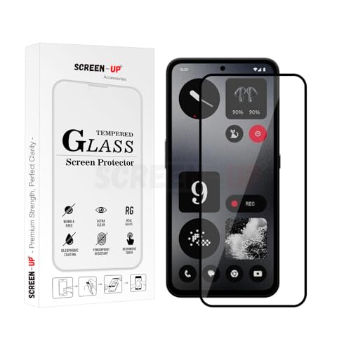 Image of ScreenUp Tempered Glass For Nothing CMF Phone 1 - Ultra Clear, 9H Scratch Resistant, Full Coverage, Easy Install Screen Protector