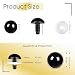 Vanblue Upgraded Safety Eyes for Crocheting 18mm 40pcs Scratch-Resistant Black Crochet Eyes with Eco-Friendly Washer Snap on Easily and Securely Strong Amigurumi Eyes Smooth Edges for Stuffed Animals