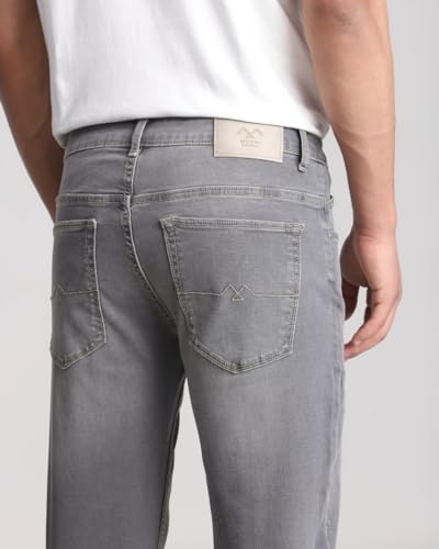 Image of MUFTI Grey Super Slim Fit Jeans