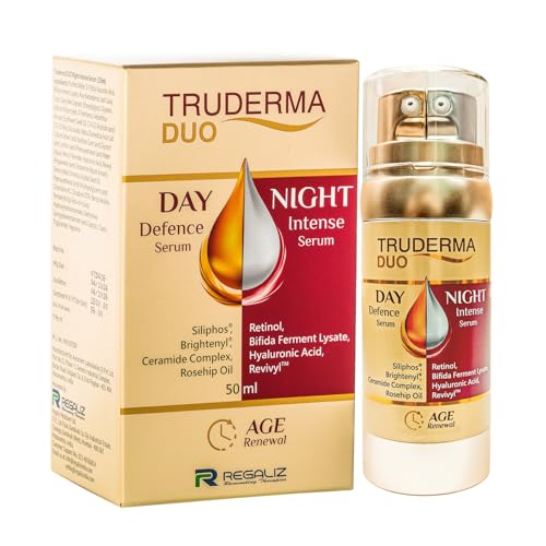 Image of Regaliz Truderma Duo Anti-Ageing Serums: 2-in-1 Day Defence & Night Intense Serums for Wrinkles & Fine Lines 50ml