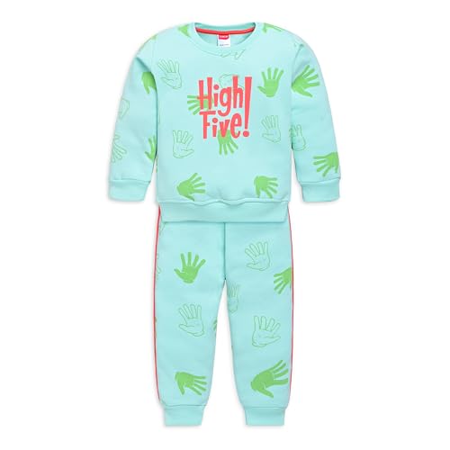 Image of LuvLap Baby Boys Full Sleeve Sweatshirt & Pyjama Set Pack of 1
