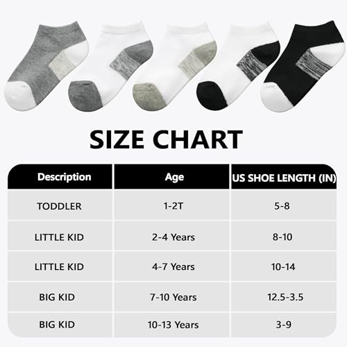Image of 20 Pairs Boys Ankle Socks, Unisex Low Cut School Socks Ages 1-14