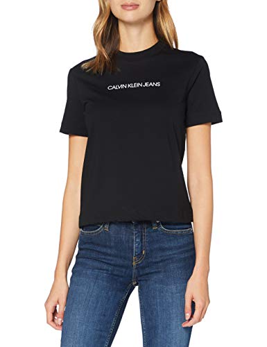 Preisvergleich Produktbild Calvin Klein Jeans Damen Shrunken Institutional GMD Tee Hemd, Black, XL