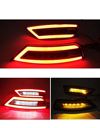 Luces traseras de coche para Ford Focus Hatchback 2009-2013 par de reflectores de parachoques 5