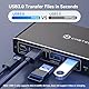 FQuanmap HDMI KVM Switch 2 PC 1 Monitore 4K@60Hz USB C KVM Switch HDMI 2 Port für 1 Laptop 1 Desktop Share 1 Monitor Tastatur Maus Festplatten Drucker Support 100W Laden für Laptop