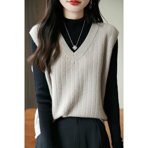 Image of Blostirno Women's Sweater Vest V Neck Sleeveless Solid Trendy Ribbed Knit Pullover Sweaters Crochet Flower Tank Tops