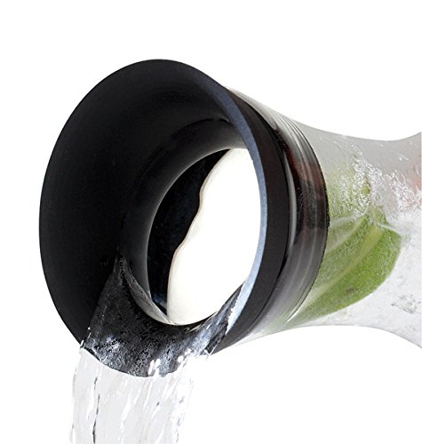 'Jarra refrigeradora, 3 piezas "Cool, hasta 4 horas de duración, tarro de cristal de refrigeración, tapa de silicona & Plástico ABS, base de acero inoxidable, boquilla Abre y cierra selbständig | Sun