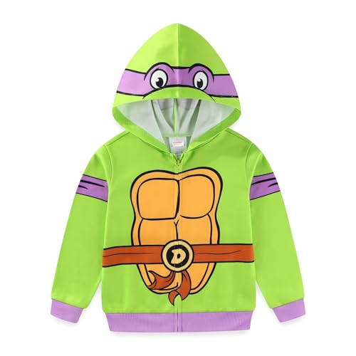 Nickelodeon Teenage Mutant Ninja Turtles TMNT Donatello Boys Zip Up Hoodie for Toddler and Big Kids