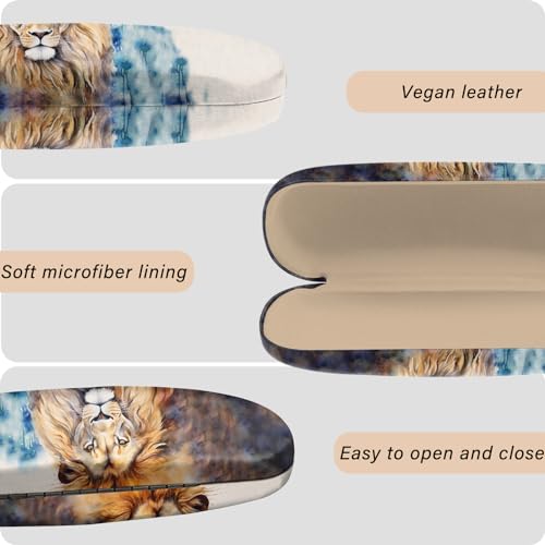 Image of Eyeglasses Case Hard Shell Protective Case for Glasses Eyeglass Box with Cleaning Cloth for Boys Men Man Cute Aesthetic