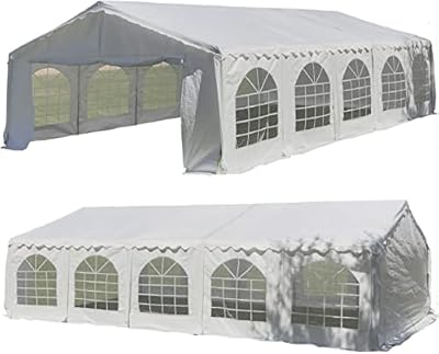 DELTA 32'x20' Budget PE Party Tent +2 Long Storage Bags and 1 Short Bag, Tents for Parties,carpas para Fiestas,Galvanized Gazebo Wedding Tent Canopy Big Tents Carport Outdoor Event Shelter