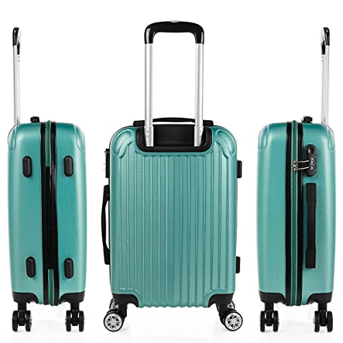 Image of ITACA Juego Maletas de Viaje 4 Ruedas Trolley ABS. Extensibles Rigidas Resistentes y Ligeras. Mango Asas Candado. Pequena Cabina Low Cost, Mediana y Grande y neceser. T71500, Acquamarine, S + XS