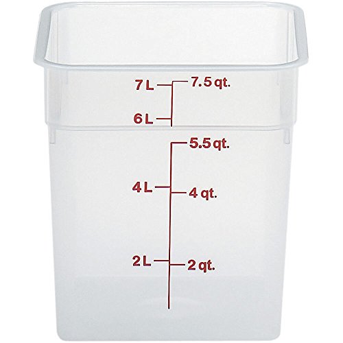 Image of Cambro 8SFSPP190 CamSquare Food Container 8 qt., Case of 6