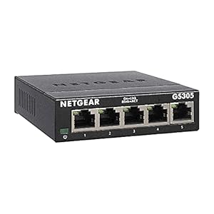 NETGEAR 5 Port Gigabit Network Switch GS305 | Ethernet Switch | Ethernet Splitter | Plug-and-Play | Silent Operation…