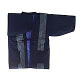 [半天] はんてん 紳士 (紺) メンズ袢天 パッチワーク久留米手づくり半纏 7430 袢纏