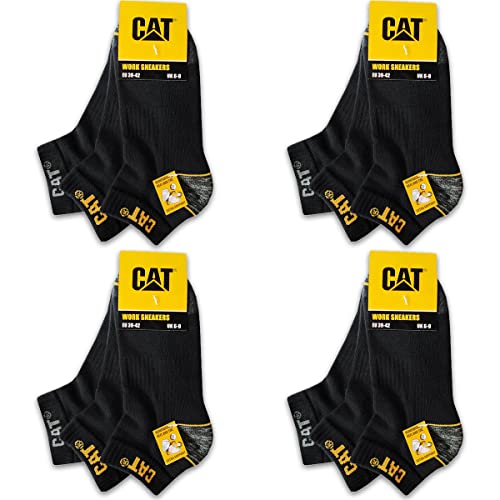 CAT Caterpillar 12 Pairs WORK SNEAKERS Sneaker Socks Socquettes de travail basse Taille Chaussettes de baskets Chaussettes de travail hommes Chaussettes...