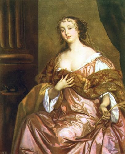 Cuadro lienzo Elisabetta contessa di Gramont de Peter Lely, pintura para sala de estar, 60x90cm