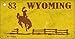SMART BLONDE Wyoming Yellow Rusty Novelty Metal Key Chain KC-11933