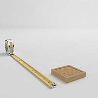 Vista 6 de Ekena Millwork ROS03X03X00DGLW - Roseta cuadrada de flor de cornejo pequeña, 3 pulgadas de ancho x 3 pulgadas de alto x 58 pulgadas de profundidad