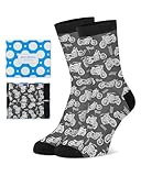 Duzieda Novelty Motorcycle Socks – Soft Cute & Funny Crew Socks for Women & Men & Teens, Gift