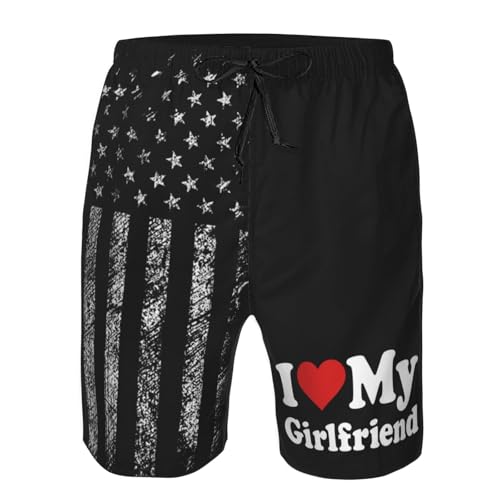 I Love My Girlfriend I Heart My Girlfriend Mens Swim Trunks Stretch Beach Shorts Quick Dry with Pockets Board Shorts4