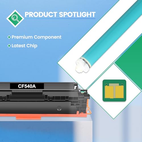 203A 203X MFP M281fdw Toner: für HP 203A 203X Color Laserjet Pro MFP M281fdw M281fdn M254dw M281cdw M280nw M254nw M254dn M281 M254 CF540A CF540X CF541A CF542A CF543A Schwarz Cyan Gelb Magenta