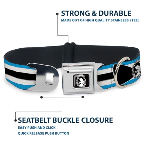 Hebilla de seguridad Buckle-Down para collar de perro resistente Alicia azul 5