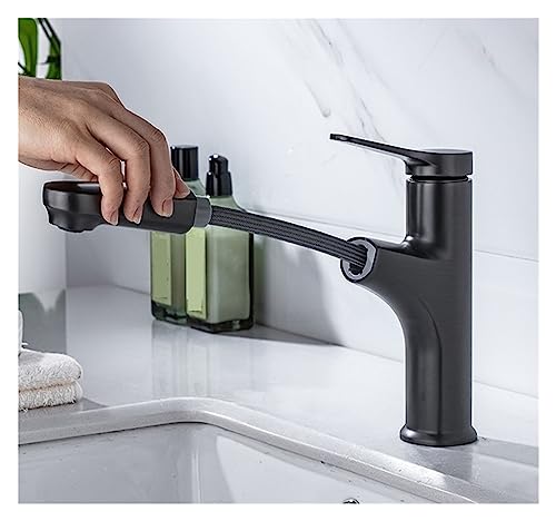 Robinet d'eau chaude et froide extractible pour éliminer les éclaboussures de lavabo - 5