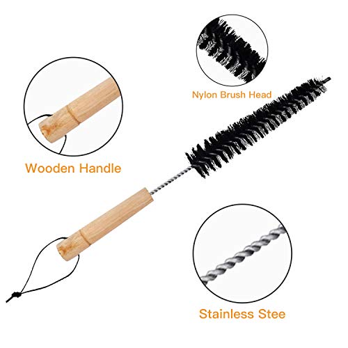 Dryer Vent Cleaner kit, Akamino 24 Feet Dryer Vent Cleaner Brush, Two Synthetic Clean Brush Heads, Includes 18 Flexible Rods, 1 Dryer lint Vent Trap Chimney Cleaners - Thumbnail 2