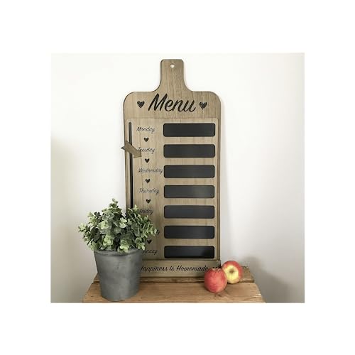 Lavagnetta con menù settimanale per la cucina