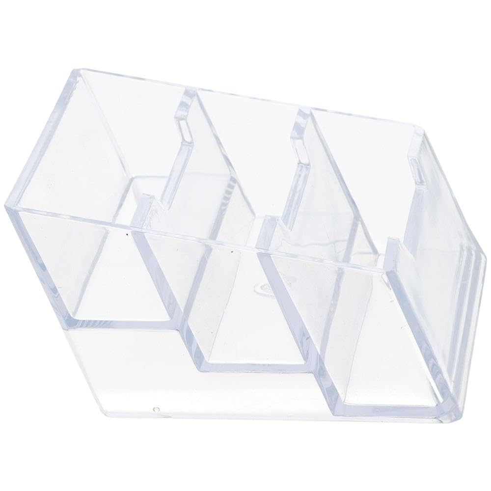 Risedot Acrylic Business Card Holder,3 Tier Clear Name Card Organizer for Office - Image 3
