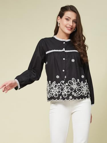 Image of J TURRITOPSIS Women's Cotton Peplum Casual Shirt