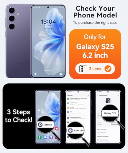 Image of CANSHN Strong Magnetic & Seamless Stand Designed for Samsung Galaxy S25 Case (2025) [Adjustable Kickstand] [Compatible with Magsafe] Translucent Matte Back, Black