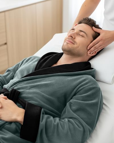 Image of NY Threads Mens Hooded Robe - Plush Long Bathrobes for Men