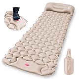 エアーマット キャンプ【2025NEWモデル･.25秒膨らむ･10CM厚さ】 足踏み式 R値4.0 厚手 枕付き 車中泊 防災 超軽量 コンパクト 防水 寝袋 持ち運び便利 簡単収納 災害マット 登山 キャンプ用品 テント 収納袋付き