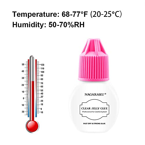 NAGARAKU Wimpernkleber für Wimpernverlängerung Professionell Transparent Wimpern Adhesive Bond Langlebiger Schnell Trocknend Eyelash Glue 5 ml/1-2s Trocknen/Retention 30–45 Tage/Lagerzeit 6 Monate