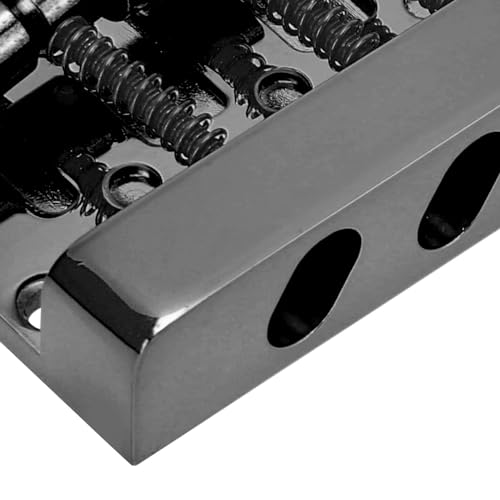 Herchr HERCHRORZ5760GF1-11 4 String Bass Bridge Hardtail Bass Guitar Bridge Top Load Bass Hardtail Bridge Fender Jazz Or Precision Bass Heavy Duty Saddles Guitar Bridge Tailpiece Guitar Instrument Accessories 85Mm thumb #7