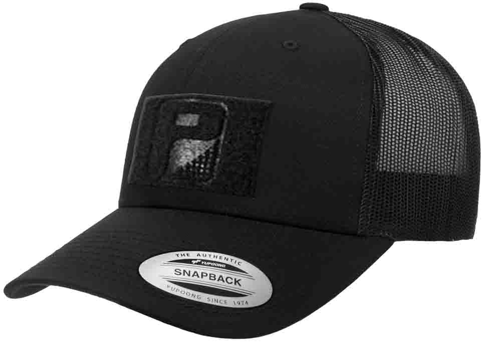 P PULLPATCH Tactical Snapback Trucker Hat by Pull Patch – Curved Bill Cap with 3x2 Inch Hook & Loop Panel for Morale Patches