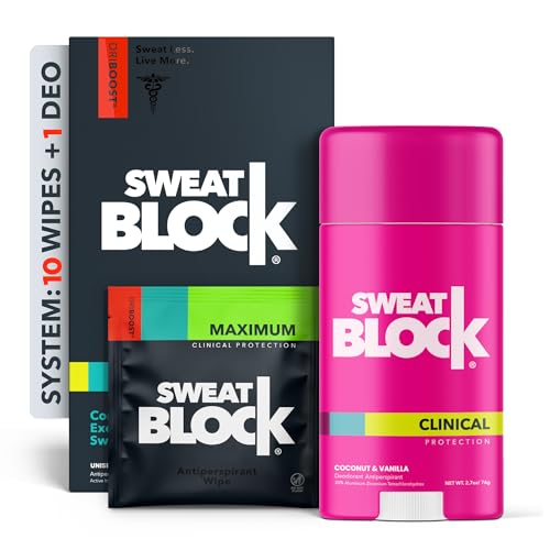 SweatBlock Maximum Strength Deodorant System for Women Hyperhidrosis Treatment for ...