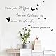 wondever Wandtattoo Sprüche und Zitate Schwarz Wache jeden Morgen mit dem Gedanken auf etwas wondervolles Wandaufkleber Inspirierende Wandsticker Wanddeko für Schlafzimmer Wohnzimmer