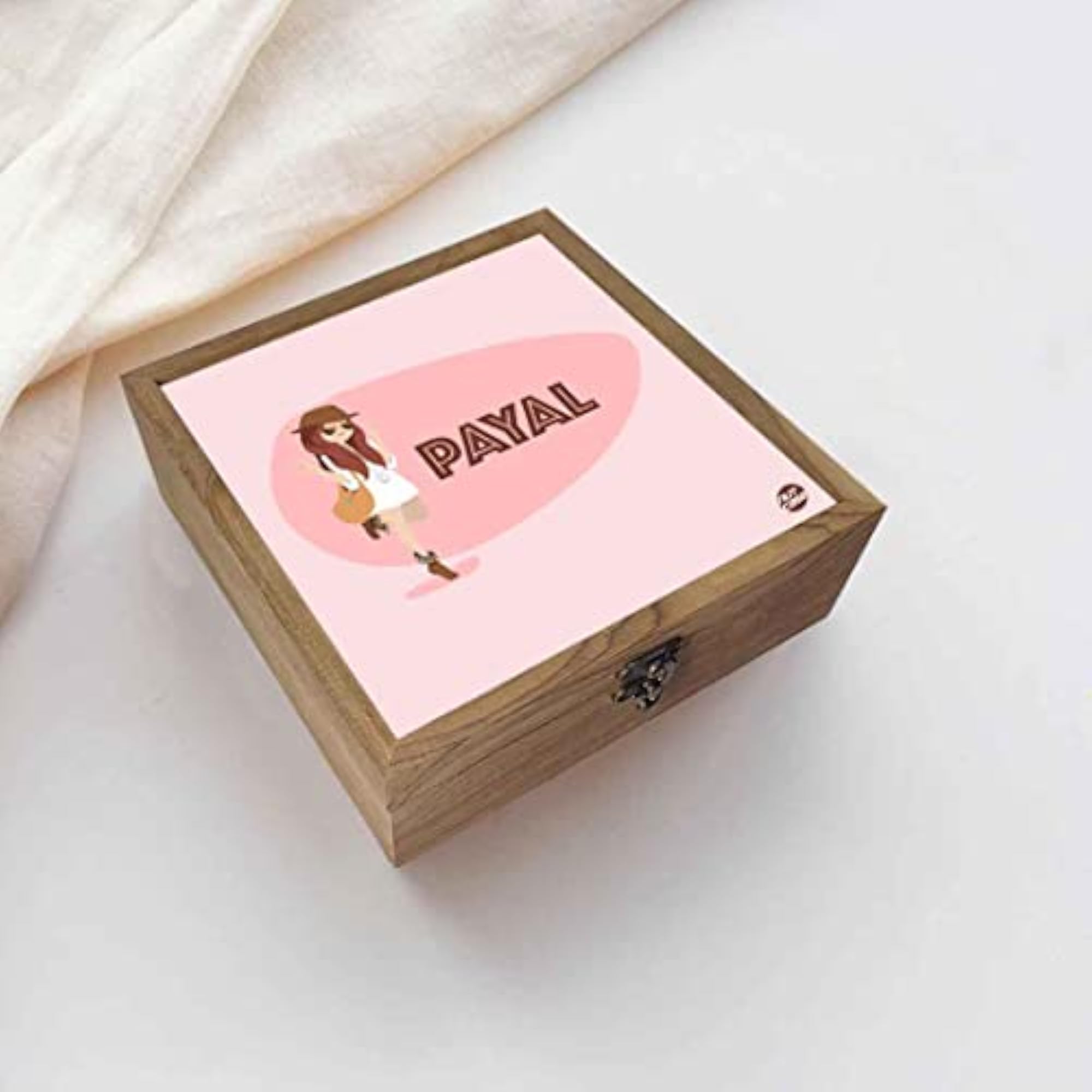 Personalized Wooden Jewellery Box Organizer, Keepsake Gift for Women