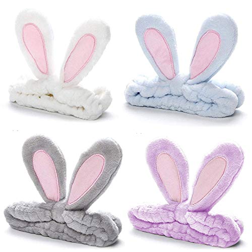 Whaline 4 Pack Easter Bunny Makeup Headband Rabbit