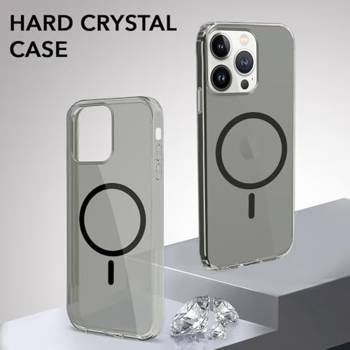 Image of Jkobi Lifetime Anti-Yellow MagSafe Compatible Clear Back Cover Case for Apple iPhone 13 Pro (Sleek Hard Crystal | Shockproof and Camera Protection)