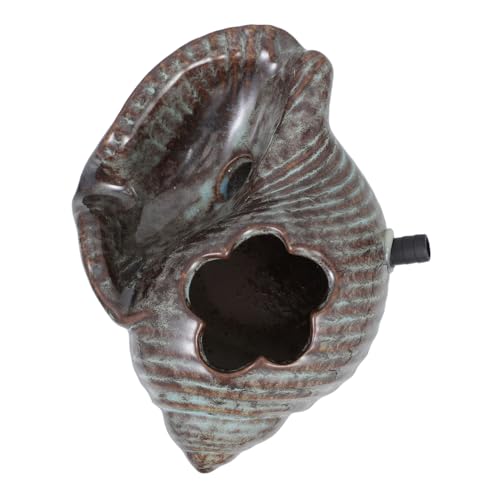 ROMISBABA 1pc Ceramic Conch Water Spitter Fountain for Garden and Decoration V-shaped Outlet for Fish Tanks Weather-resistant Outdoor Feature for Patios and Landscaping