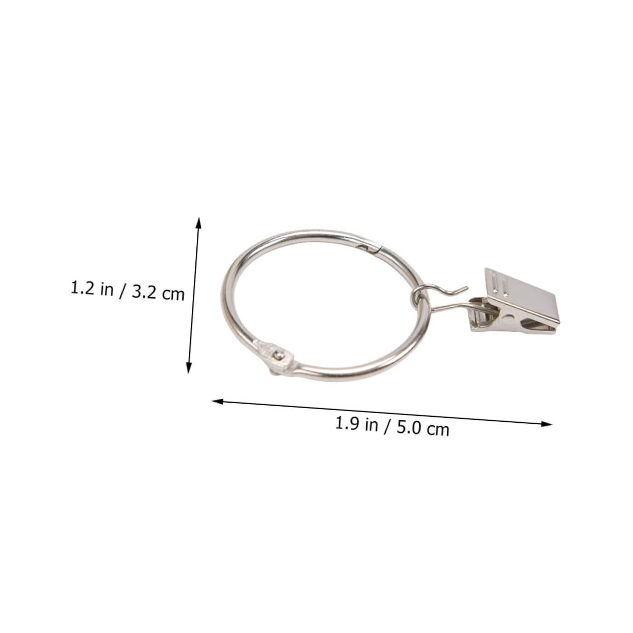Yardenfun 30pcs Sturdy Iron Curtain Clips with Rings Versatile Curtain Clamp for Hanging Photos String Lights Accessories