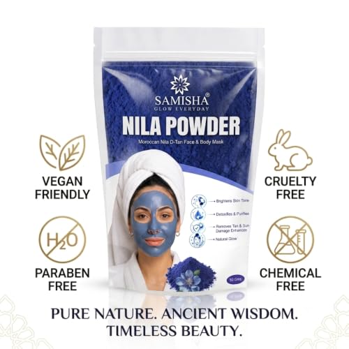Image of Moroccan Nila Powder for Face & Skin Care | Natural Neela Powder Morocco for Face