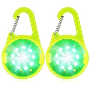 ZLCBBD LED Blinklicht Kinder - USB Aufladbar Reflektoren Licht für Schulranzen Sicherheitslicht Anhänger für Wandern Laufen Joggen Haustier Rucksack Kleidung Grün