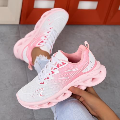 Image of DLWKIPV Womens Slip on Walking Tennis Shoes for Women Work Running Athletic Gym Sports Sneakers Lightweight Casual Shoe